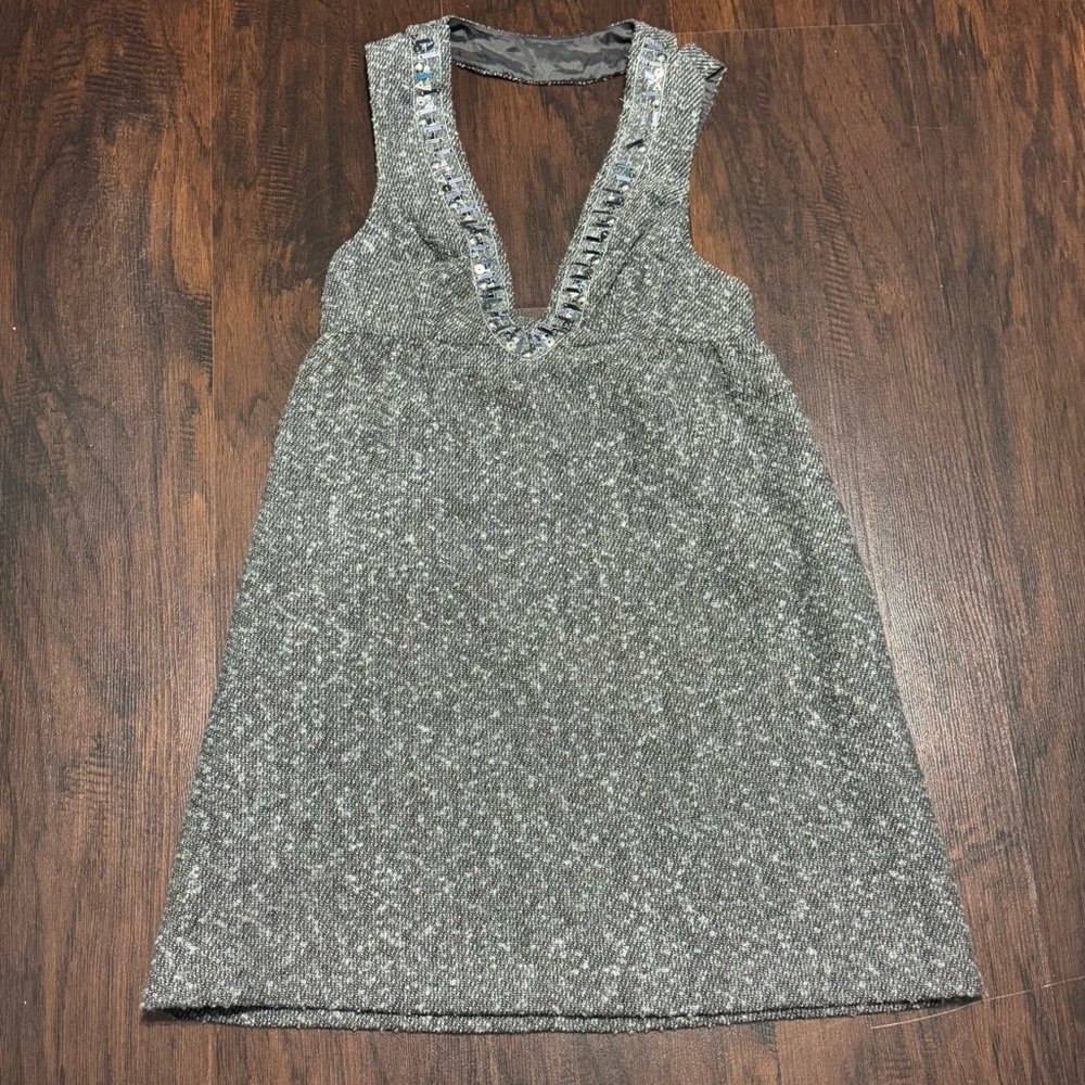 Anna Sui for Target Gossip Girls Collection Elegant Gray Sleeveless Dress 3 XS - Picture 14 of 16